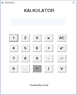 Contoh Program Visual Basic (VB) Kalkultor