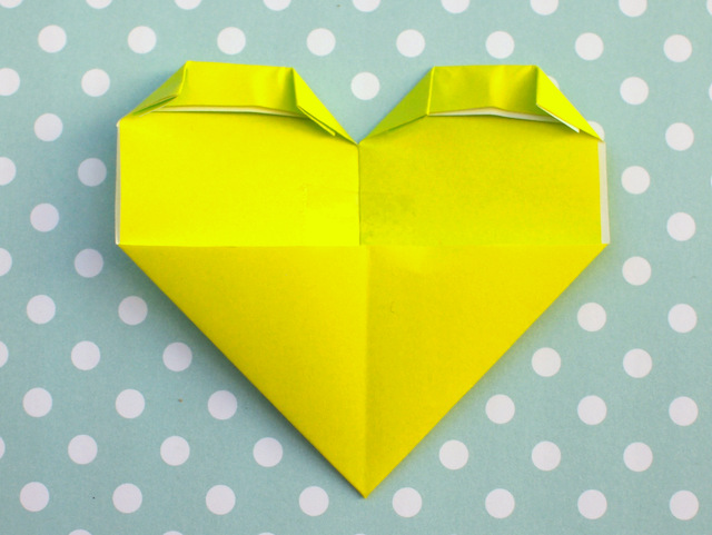 origami conversation heart corner bookmarks- great valentine's day craft for kids