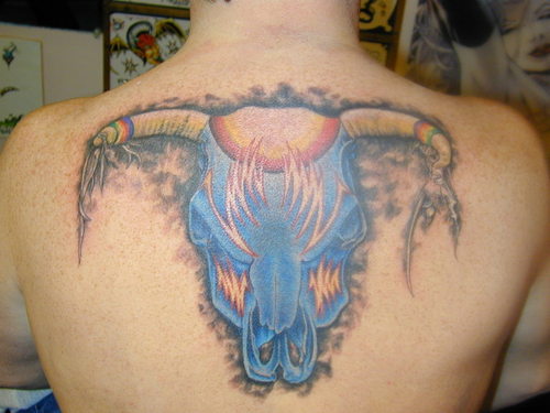 gypsy head tattoo. Bull Head Tattoos