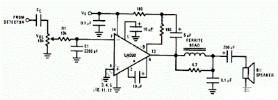 Audio Power Amplifier for AM Radio Circuit Diagram