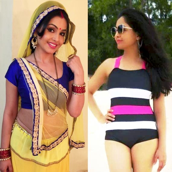 Shubhangi Atre saree vs bikini indian actress