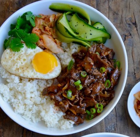 Easy Beef Bulgogi Bowls #lunch #veggies