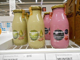Rosie's Ikea visit part three: We spotted these little bottles of healthy oat smoothies sitting randomly on a shelf while walking around the store 