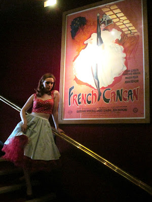 Moulin Rouge Cancan dancer petticoat mint and red The Doll