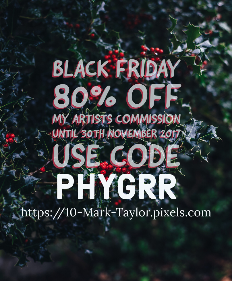 Black Friday art sale from Mark Taylor Fine Art America and Pixels