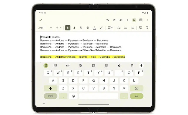 Key features of the Google Pixel Fold foldable phone