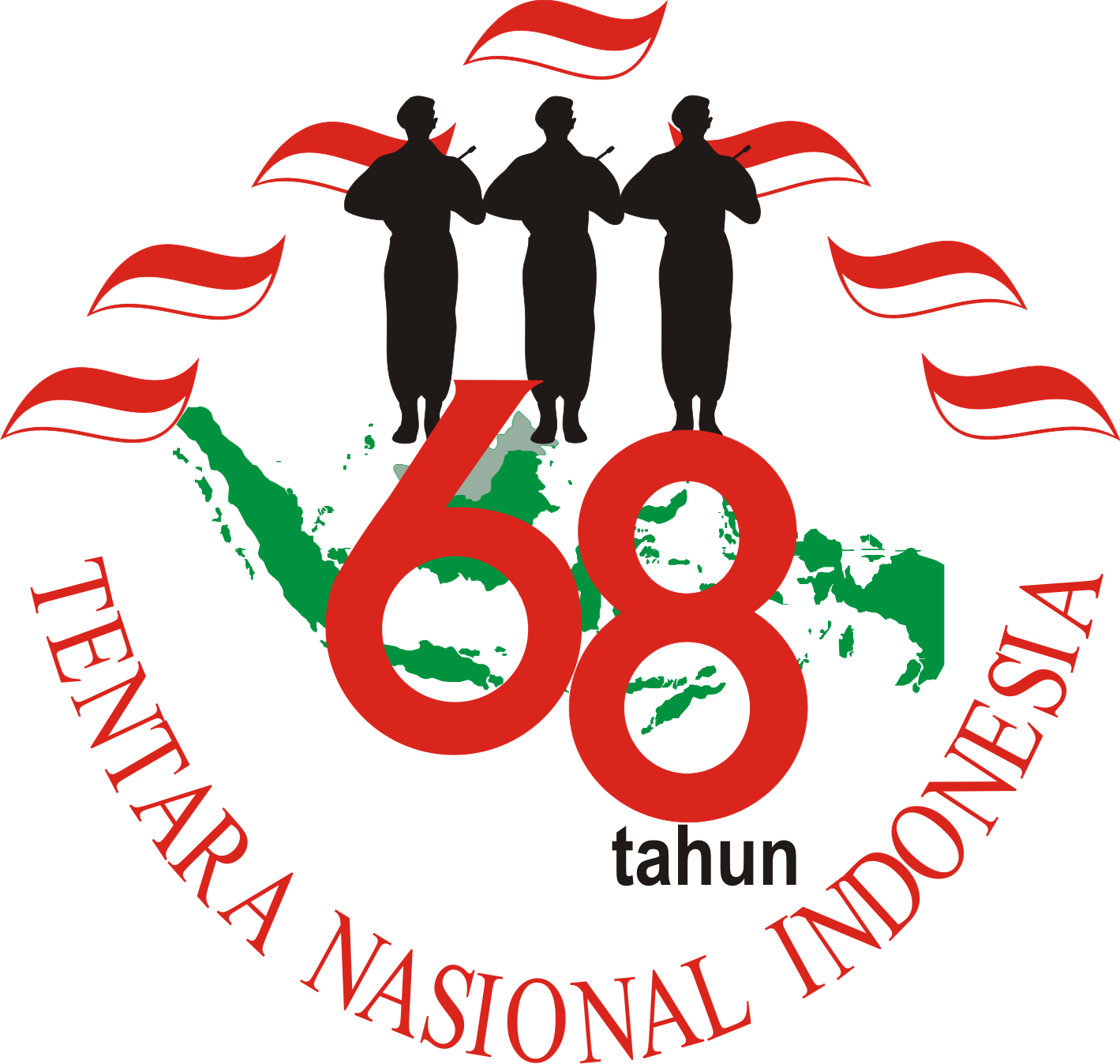 Logo Hari Ulang Tahun HUT Tentara Nasional Indonesia TNI