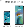 Cubot J10, смартфон на андроид 11, 4-дюймовый экран, мини телефон дешёвый, оперативная память 32 ГБ,телефоны две SIM-карты 3G, Face ID, батарея 2350 мАч, задняя камера 5 МП, смартфоны,smartphone