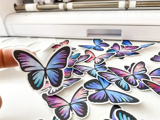 print and cut, stickers, sticker paper, silhouette studio v4, sticker paper cut settings