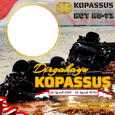 Pasang Twibon HUT KOPASSUS Ke 71 Tahun 2023