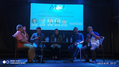 Media Online Indonesia (MOI) menggelar Dialog Peran Milenial Pada Tahun Politik 2024 