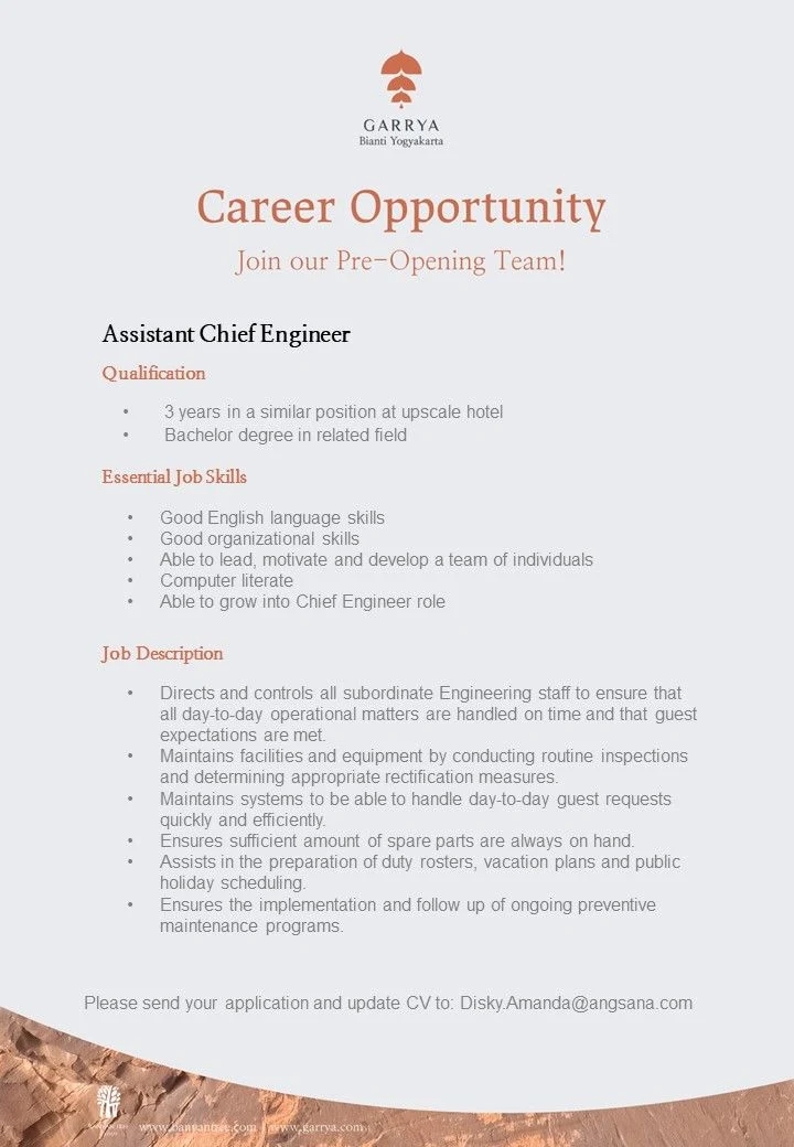 Garrya Bianti Yogyakarta Opening Team Jobs May 2023