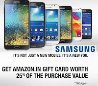 Samsung Mobiles Extra 25% Cashback – Amazon