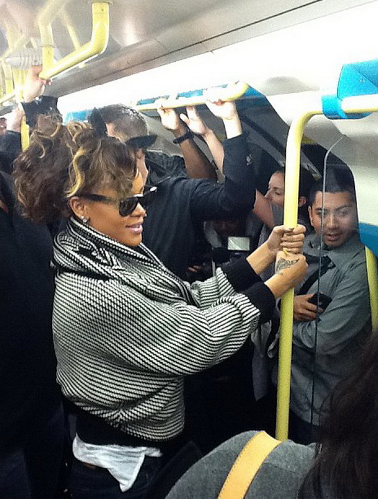 Rihanna at the London’s Subway