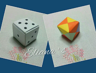 Cubo de Colores y Dado. Origami