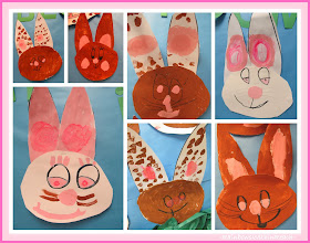 photo of: Kindergarten Bunny Paintings via RainbowsWithinReach