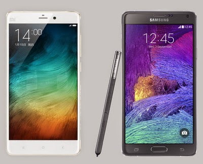 Perbandingan Samsung Galaxy Note 4 dan Xiaomi Mi Note Pro