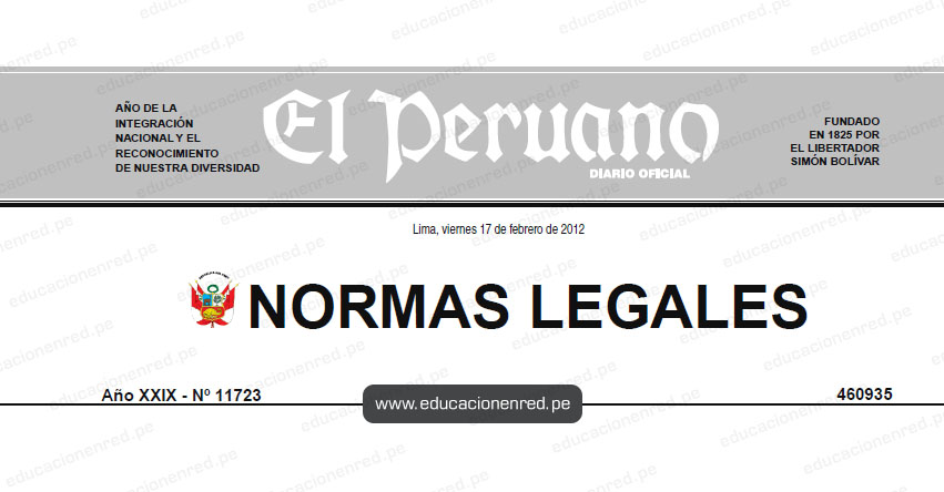 R. VM. Nº 0006-2012-ED - Aprueban «Normas específicas para la planificación, organización, ejecución, monitoreo y evaluación de la aplicación del enfoque ambiental en la Educación Básica y Técnico Productiva» MINEDU - www.minedu.gob.pe