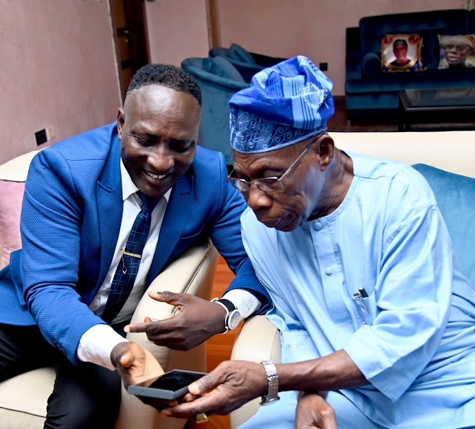 Breaking News: Billionaire Prophet Jeremiah Fufeyin meets Chief Olusegun Obasanjo in a closed door meeting on national issues
