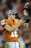 The University of Texas Junior Quarterback Colt McCoy Is Named Offense Player of the 2008 Fiesta Bowl Game