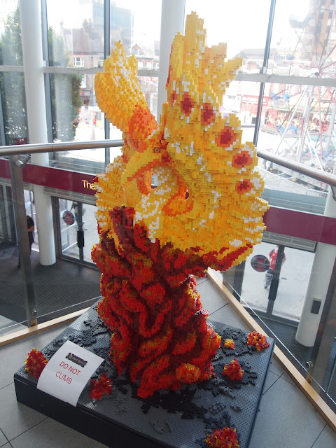 Akaara the Phoenix, Bright Bricks LEGO statue at The Mall, Luton