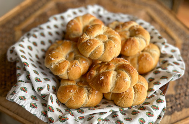 Food Lust People Love: These soft sourdough pretzel knots are simple to make, requiring only one rise before shaping. They are wonderful warm or toasted for snacking. Split in two, they are great for small sandwiches.