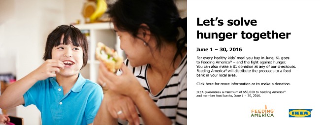 IKEA donate local food bank solve hunger