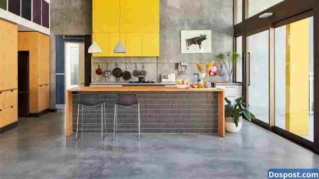 Jenis lantai untuk dapur - lantai beton
