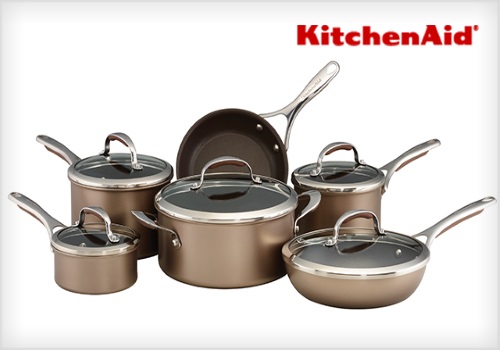 Wagjag 79% Off KitchenAid 11-Piece Non-Stick Cookware Set $149.99 ($699 Value)