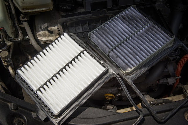 Dirty engine air filters
