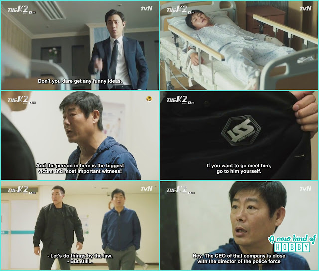  je ha wake up in the hospital room and jss stop th epolice to investigate je ha for the statement - The K2 - Episode 3 Review (Eng Sub)