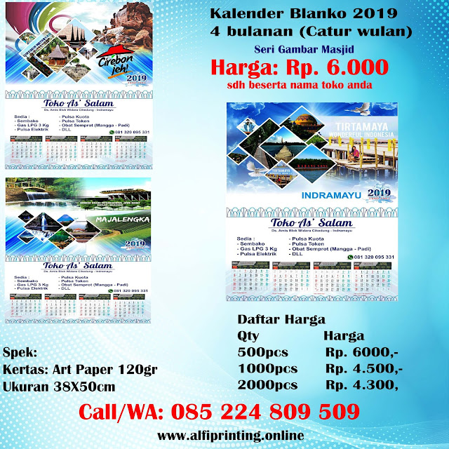 Kalender blanko catur wulan 2019 objek wisata ciayumajakuning