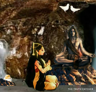 Lord Shiva narrating immortal story