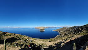 Vista a partir da Isla del Sol para o Lago Titicaca - Copacabana - Bolívia