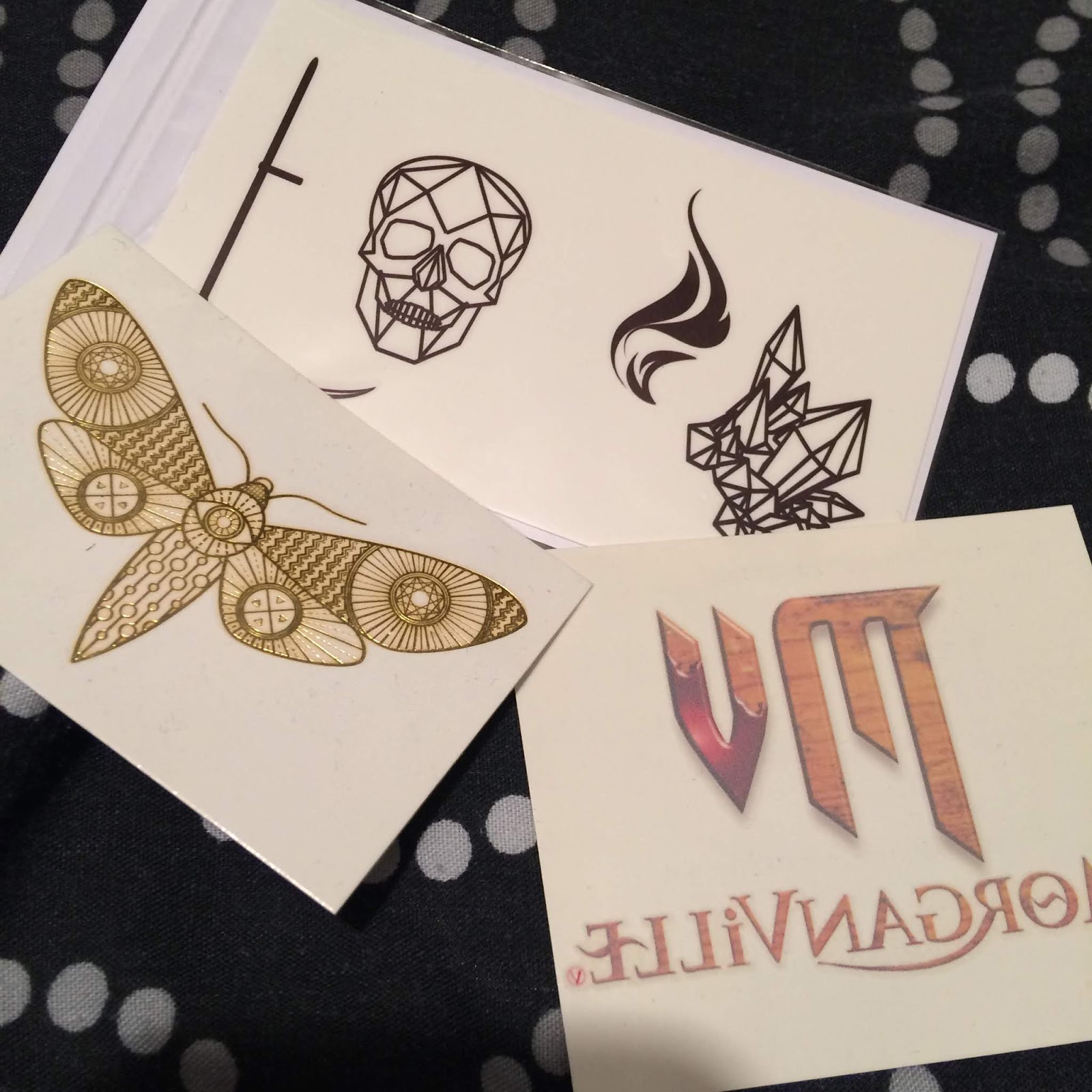 Temporary tattoos for Morganville Vampires series and Strange the Dreamer. The others are for an unknown book.