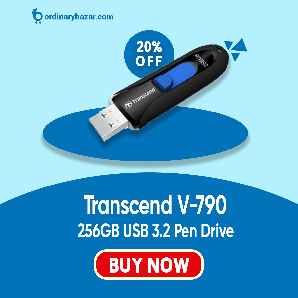 Transcend V-790 256GB USB 3.2 Pen Drive