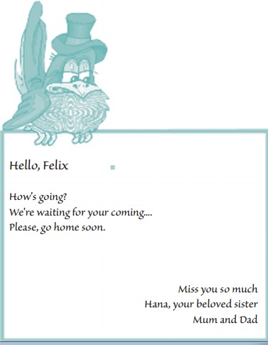 Look and read the following greeting card.