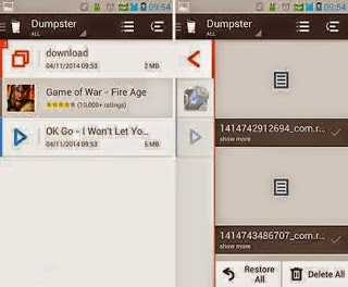 Cara Mudah Kembalikan Data sudah Terhapus di Android dengan Dumpster 