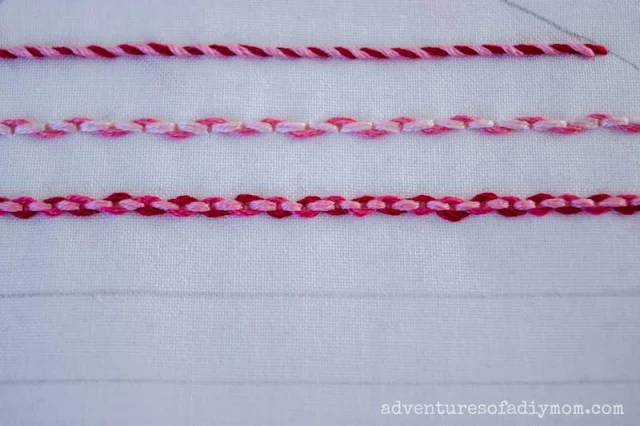 double threaded back stitch