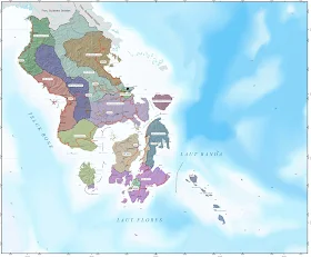 Peta letak Kabupaten dan Kota di Provinsi Sulawesi Tenggara