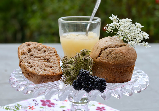 Muffins à la farine de châtaigne et aux fruits de la carotte sauvage ©Popote et Nature