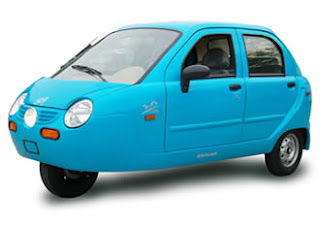 New electric 3 wheeled car