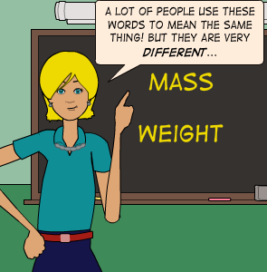 mass and weight differences and relationship