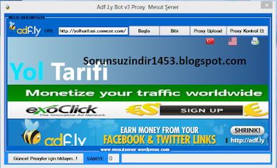 Adf.ly Botu V3 + Güncel Proxy Listesi İndir 