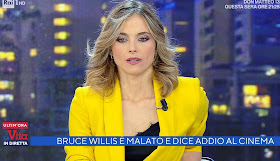 Conduttrice TV Francesca Fialdini oggi La vita in diretta 31 marzo