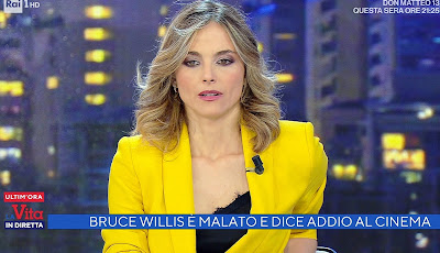 Conduttrice TV Francesca Fialdini oggi La vita in diretta 31 marzo
