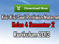 Kisi-Kisi Soal Penilaian Matematika Kelas 4 Semester 2 Kurikulum 2013 Edisi Revisi