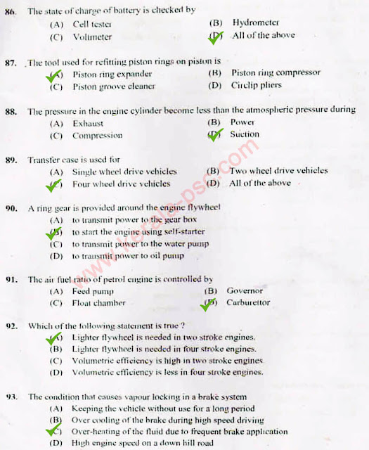 psc automobile question