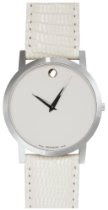 Movado Men's Classic Museum Genuine Lizard Leather Strap Watch #0605650