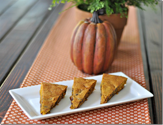 Pumpkin Chocolate Chip Cast Iron Skillet Cookie